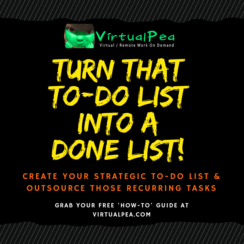 Are you where you thought you'd be 2/3 of the way though the year? Are you finding yourself unsure of exactly how to turn those big dreams into achievable, check-that-off action steps? There's a guide for that! Grab it and get some relief and not get overwhelm with the many tasks in your business. You ARE the CEO of your business! Now is the time to claim your title and act accordingly. You got this! We have your back when you need us! https://virtualpea.com/business-checkup-feeling-overwhelmed/